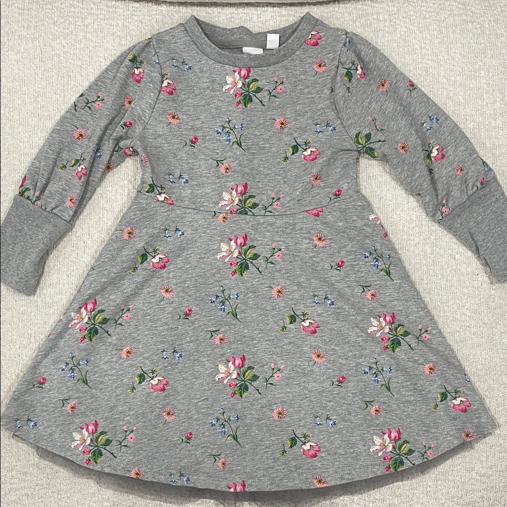 Floral Gray Kids Dress